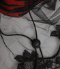 Dolce & Gabbana Black Red Stripes Lace Tulle Bucket Hat
