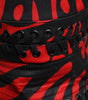 Chapeau seau à large bord en polyester à rayures noires et rouges Dolce & Gabbana