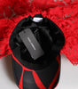 Casquette de baseball en tulle et dentelle rouge et noire Dolce &amp; Gabbana