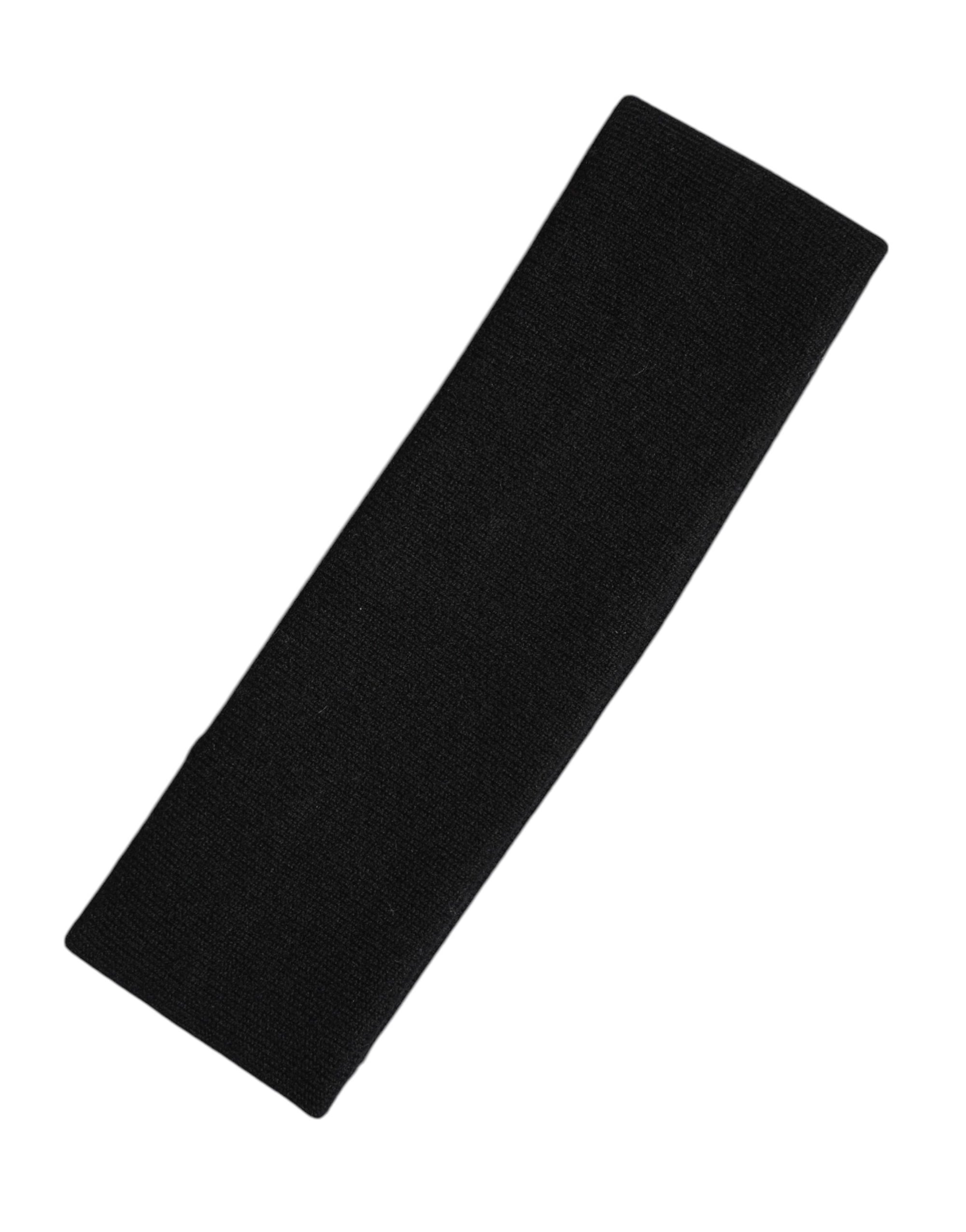 Bonnet bandeau en cachemire noir Dolce &amp; Gabbana pour femme