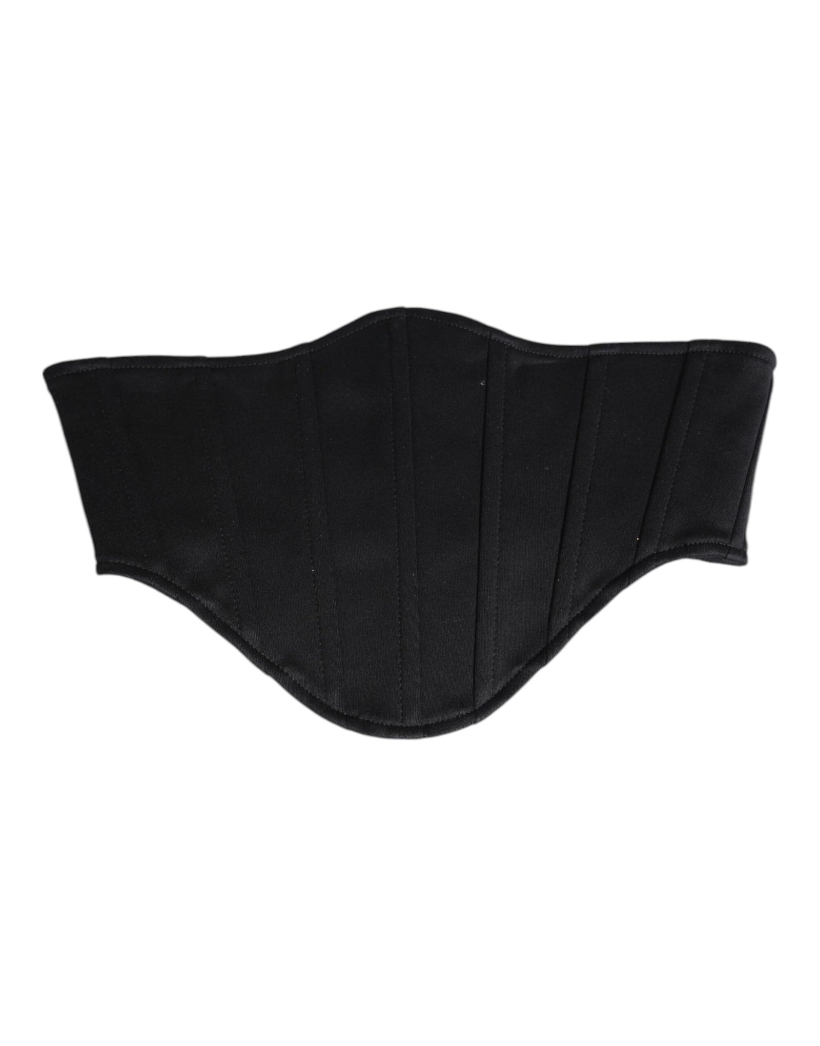 Dolce &amp; Gabbana Black Cotton Waist Tuxedo Belt Cummerbund