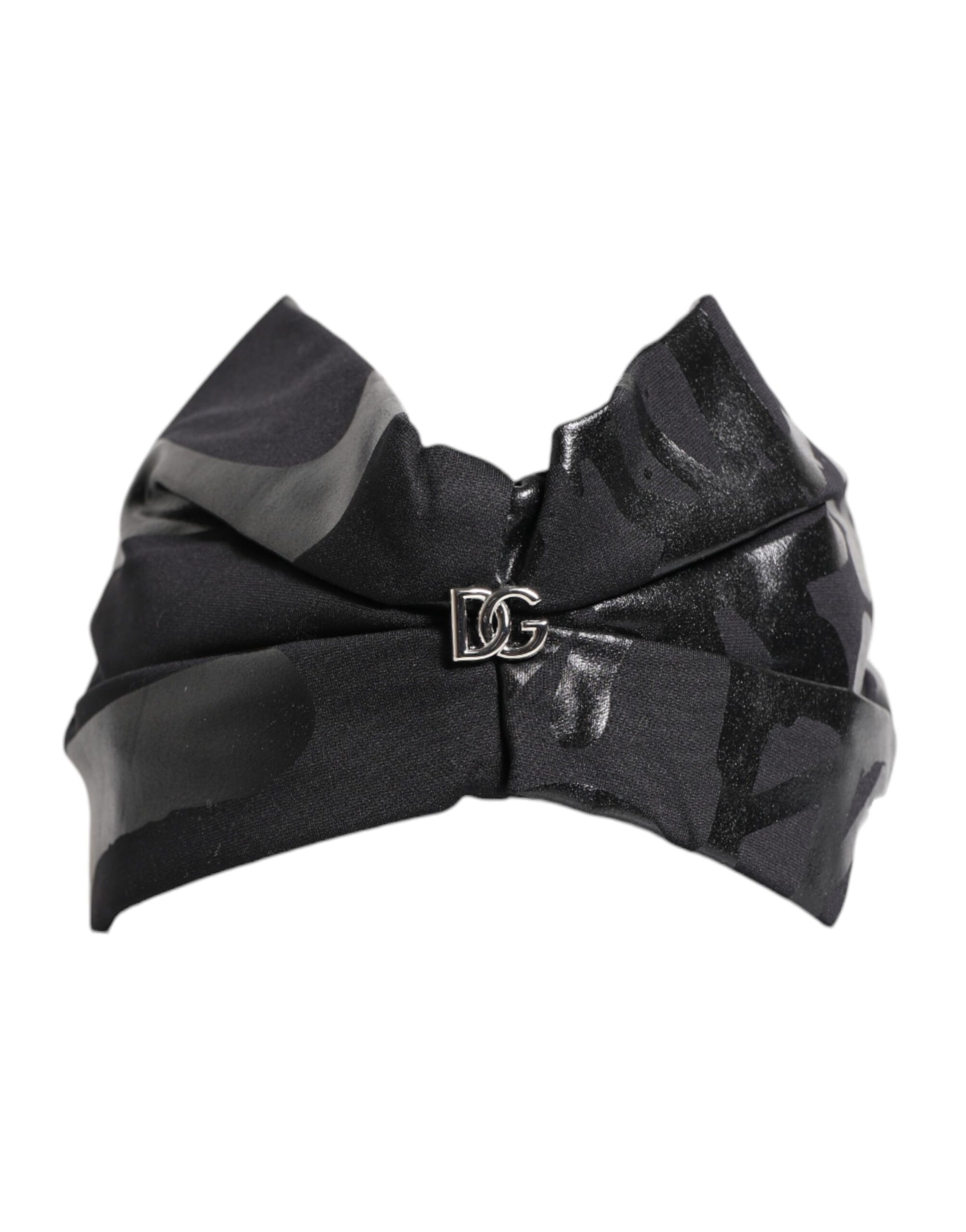 Casquette Dolce &amp; Gabbana en nylon extensible noir avec logo DG