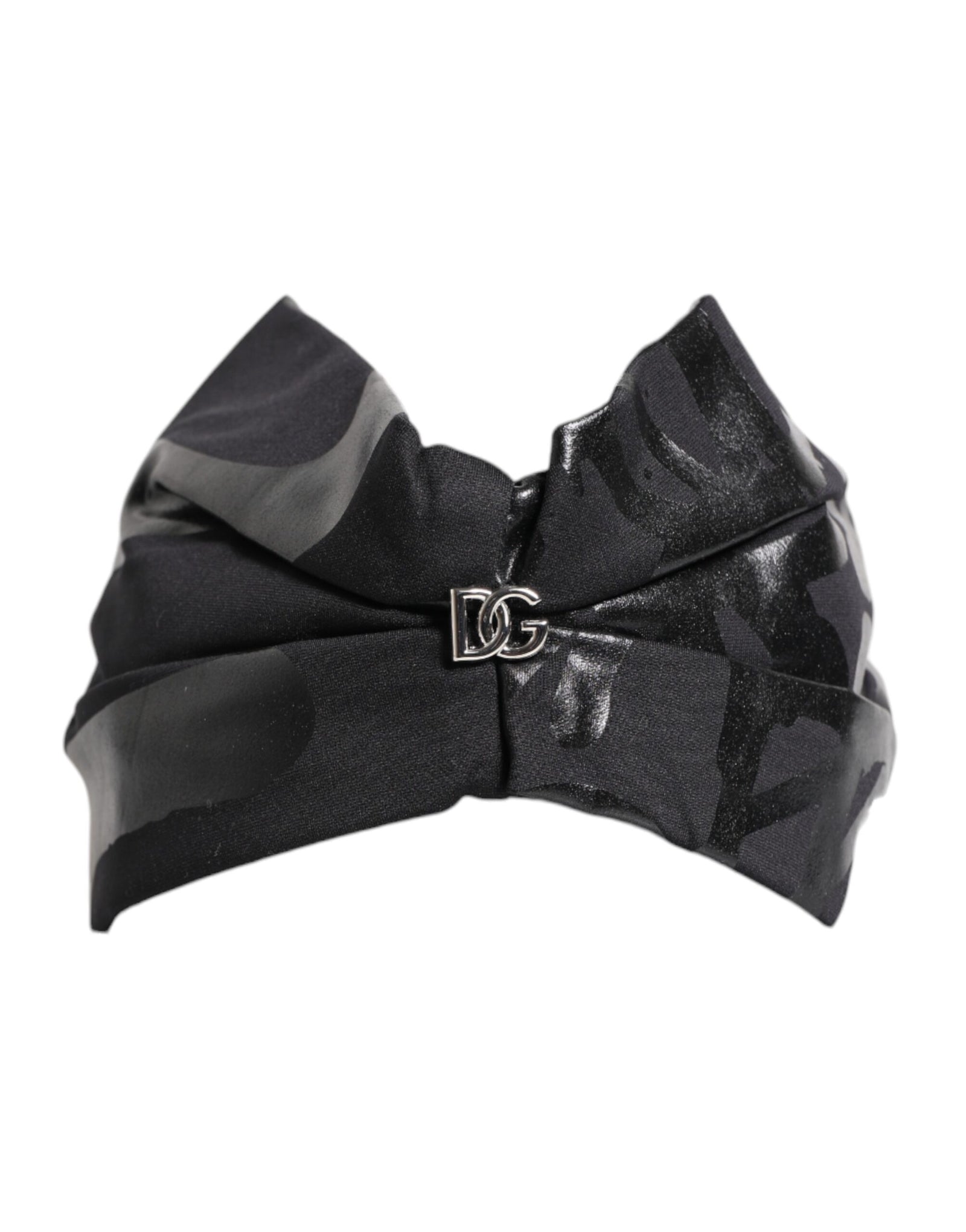 Casquette Dolce &amp; Gabbana en nylon extensible noir avec logo DG
