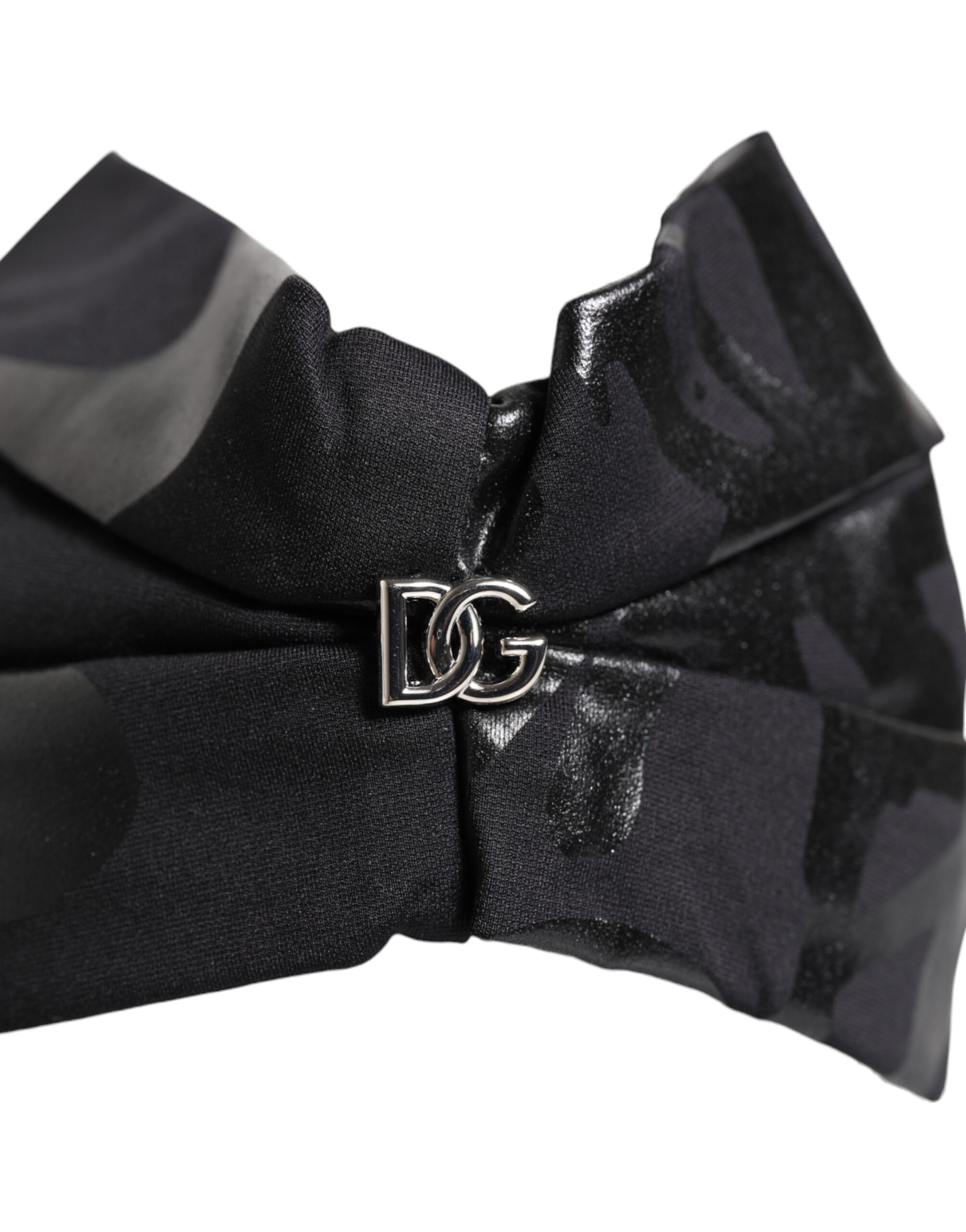 Casquette Dolce &amp; Gabbana en nylon extensible noir avec logo DG