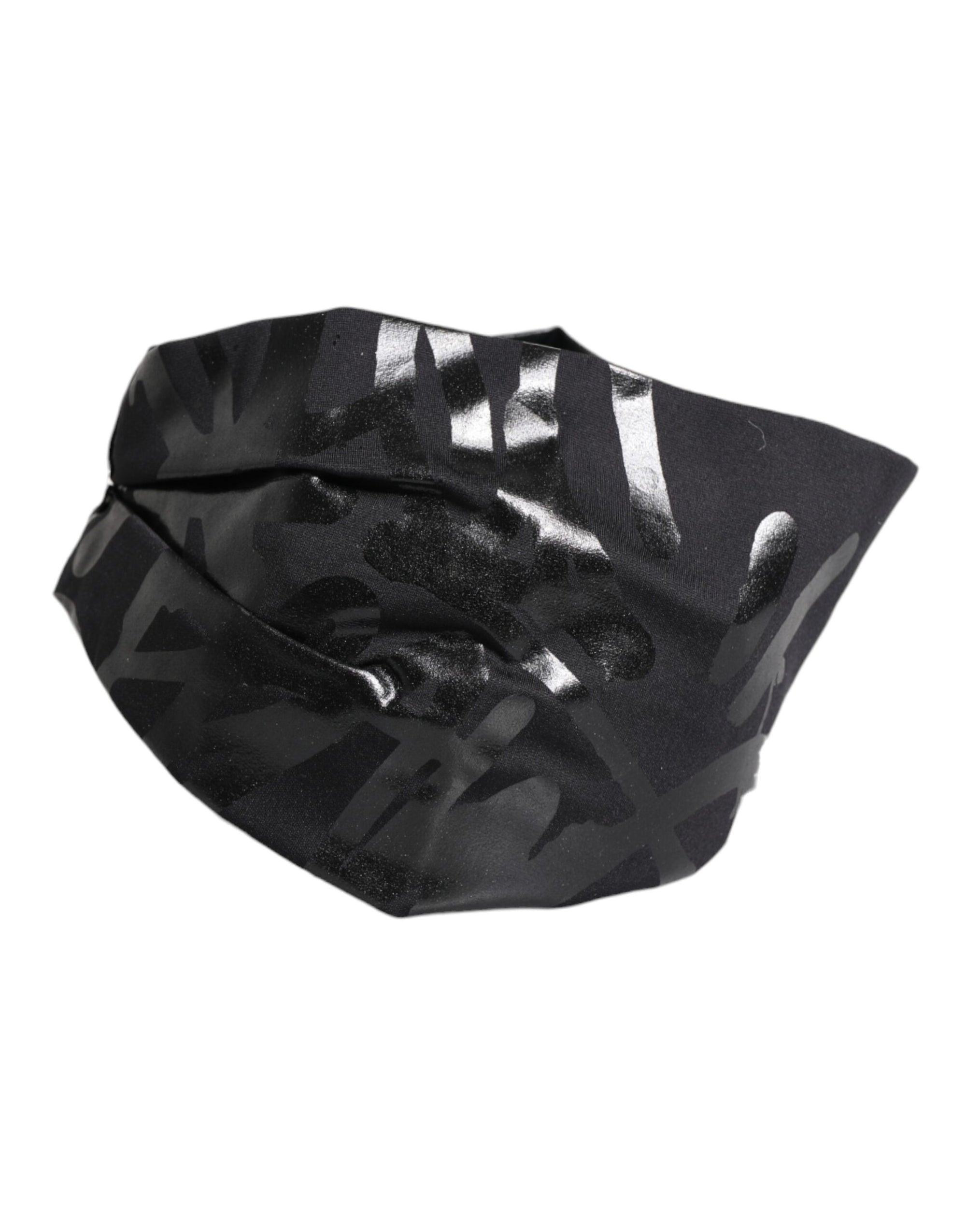 Casquette Dolce &amp; Gabbana en nylon extensible noir avec logo DG