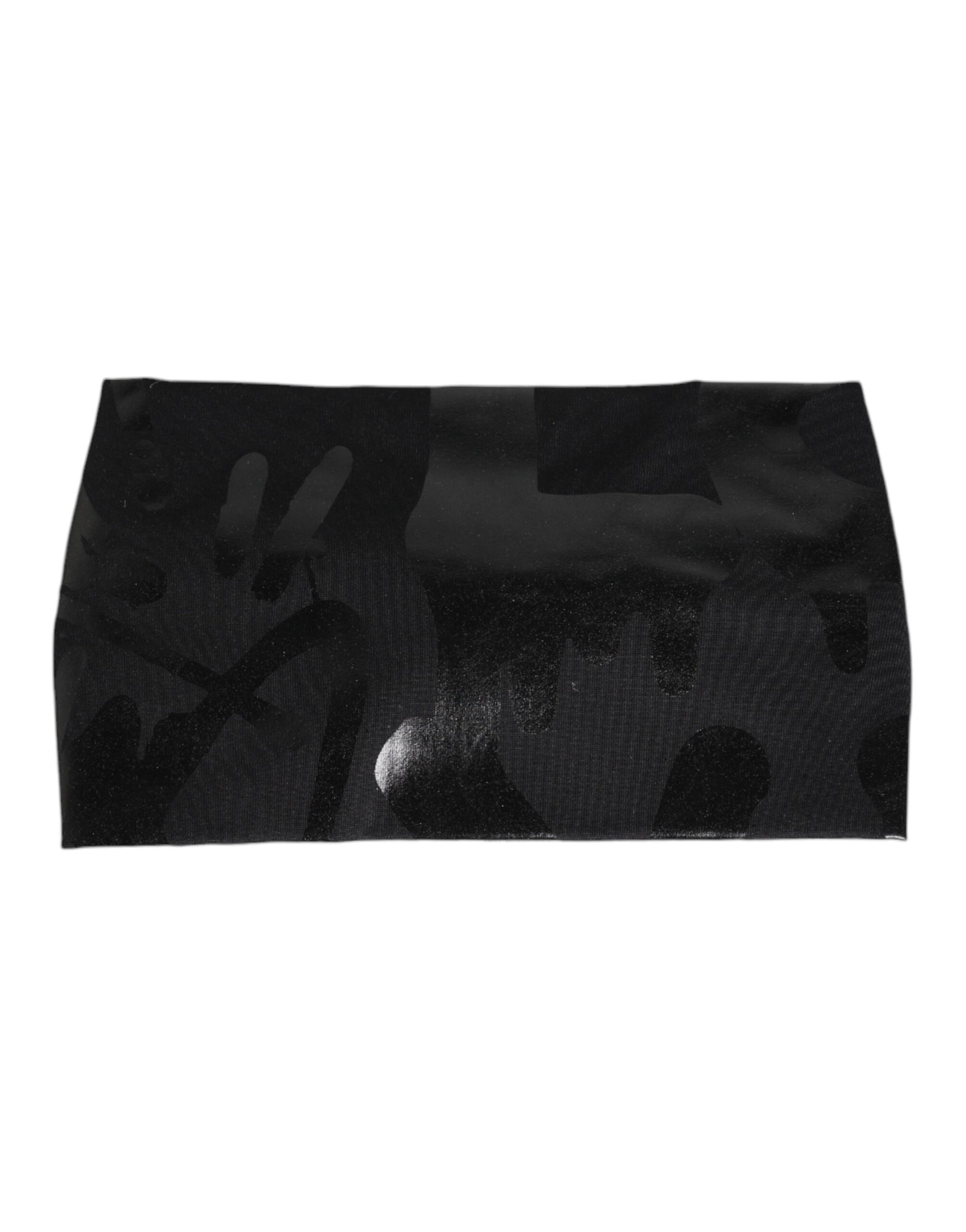 Casquette Dolce &amp; Gabbana en nylon extensible noir avec logo DG