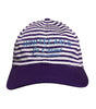 Dolce & Gabbana White Purple Stripe Cotton Women Baseball Cap