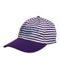 Dolce & Gabbana White Purple Stripe Cotton Women Baseball Cap