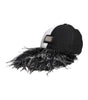 Dolce & Gabbana White Black Polka Dot Feathers Baseball Cap