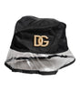 Dolce & Gabbana Black Nylon PVC DG Logo Bucket Hat