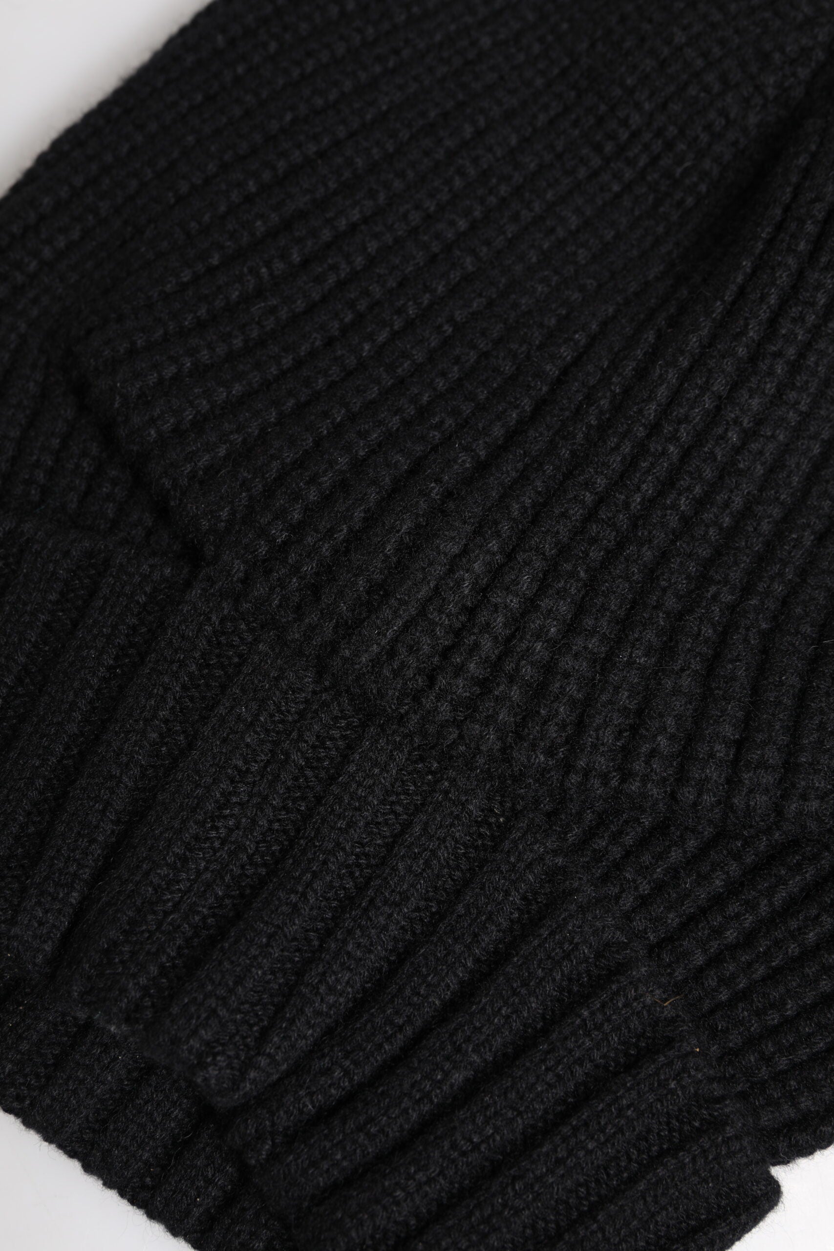 Bonnet d'hiver tricoté en cachemire noir Dolce &amp; Gabbana