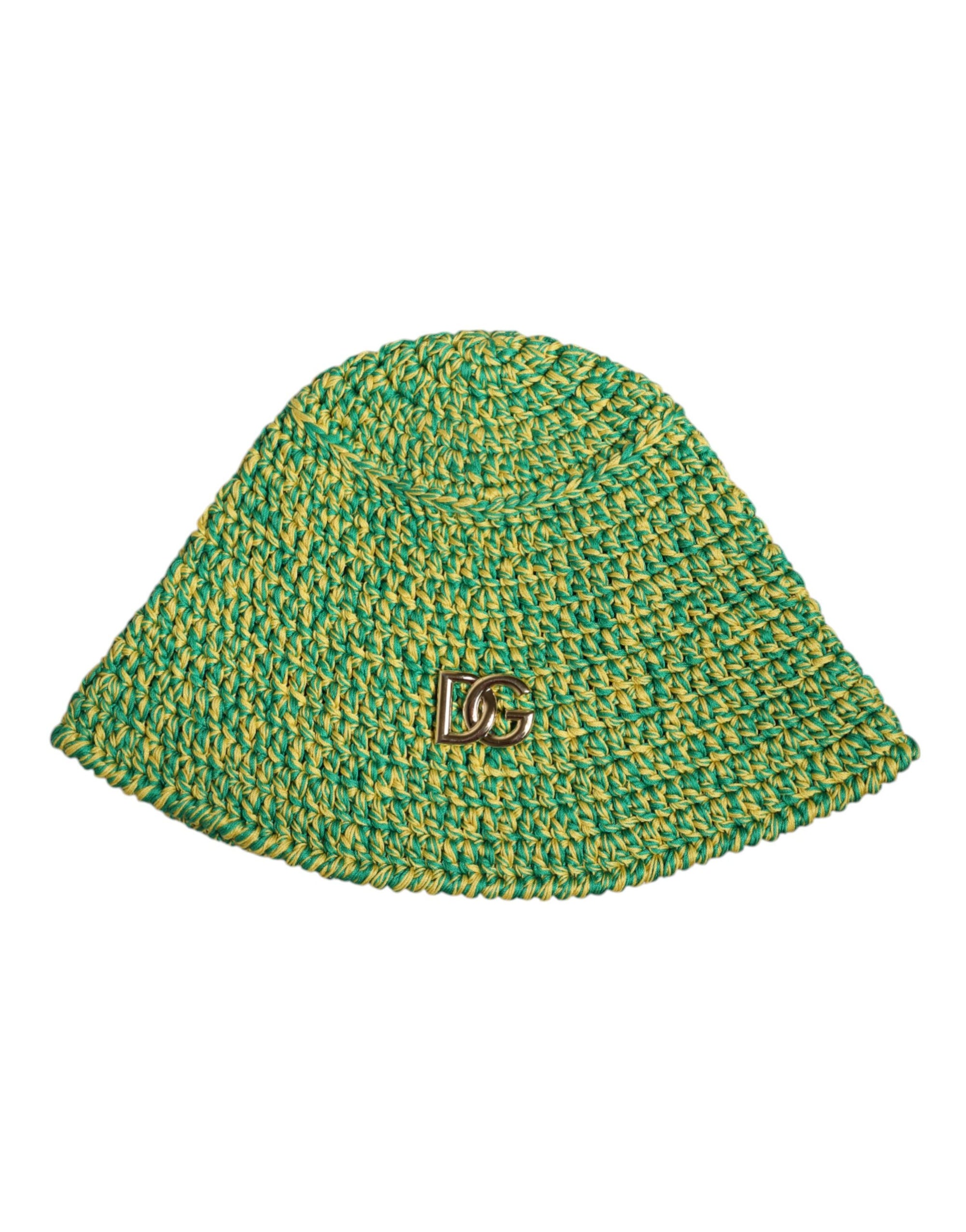 Bob Dolce &amp; Gabbana en coton vert crocheté avec logo DG