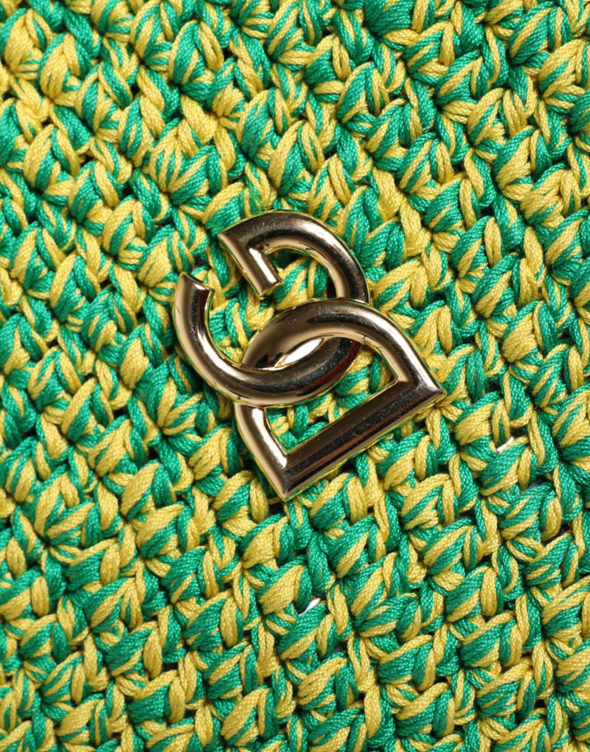 Bob Dolce &amp; Gabbana en coton vert crocheté avec logo DG