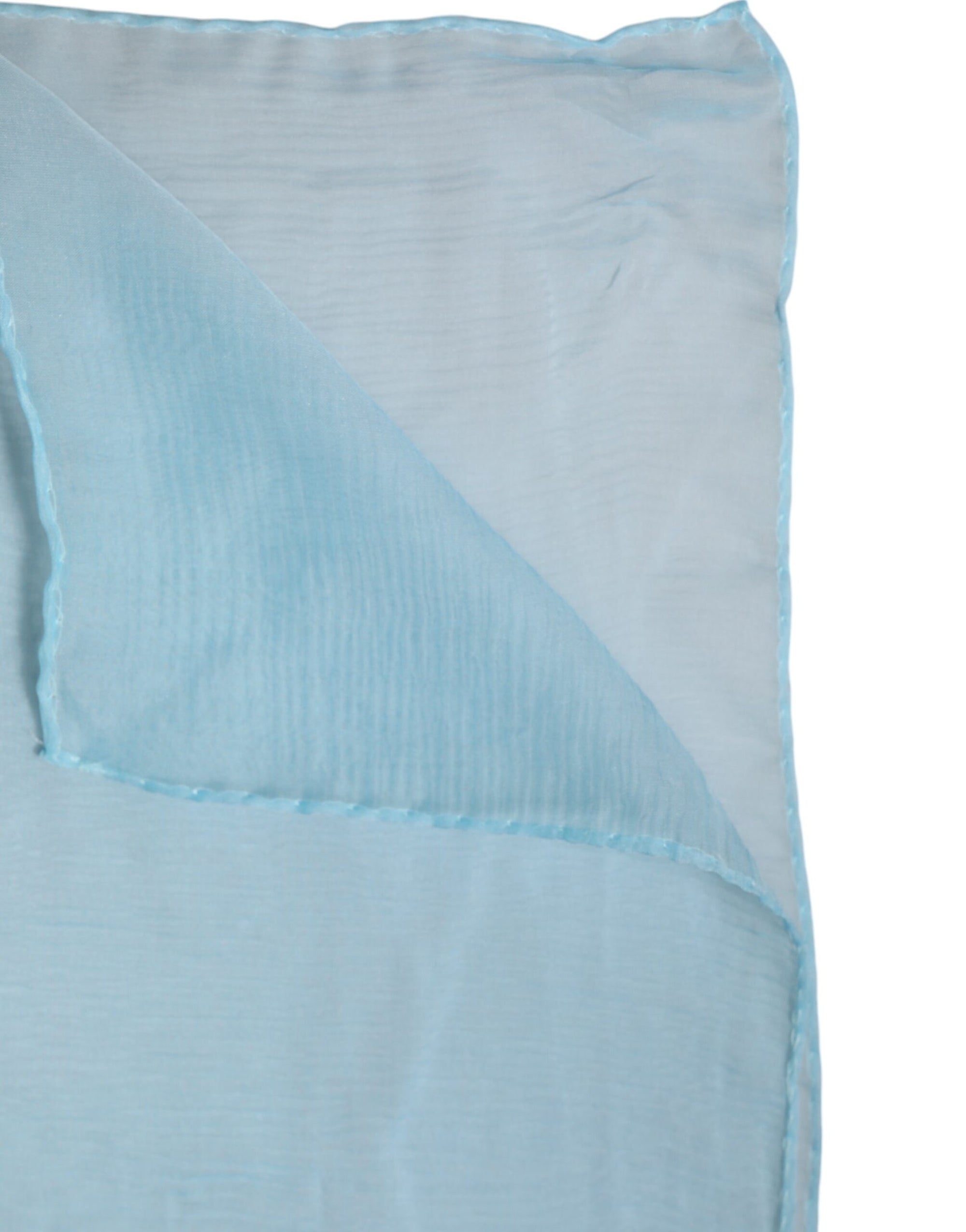 Foulard châle rectangulaire en soie bleu clair Dolce &amp; Gabbana