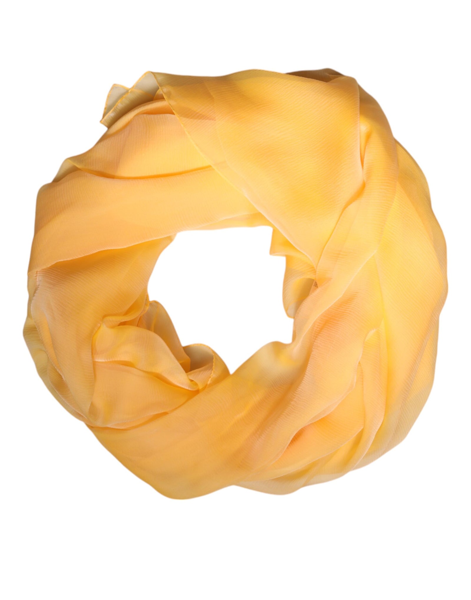 Foulard châle rectangulaire en soie jaune Dolce &amp; Gabbana