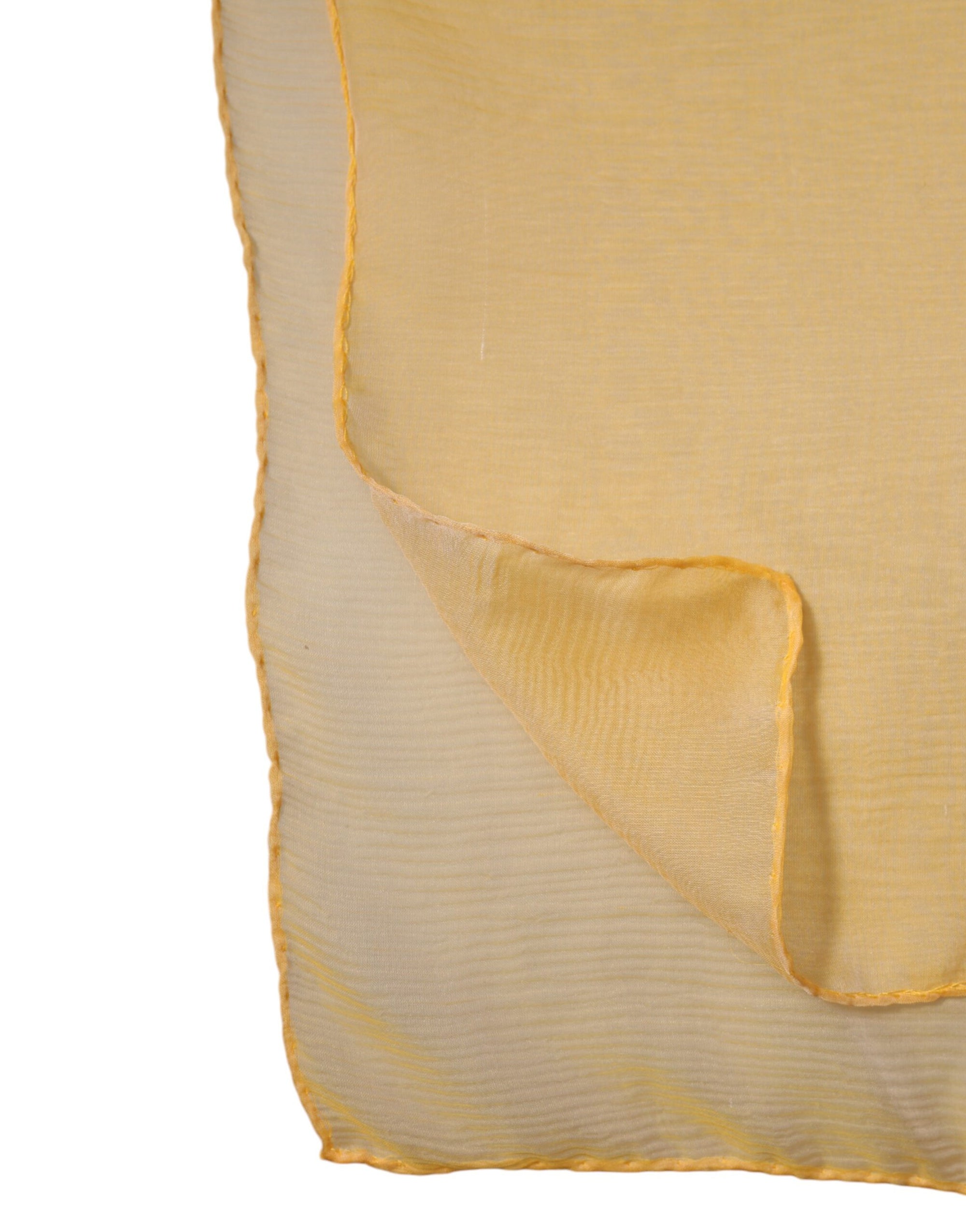Foulard châle rectangulaire en soie jaune Dolce &amp; Gabbana