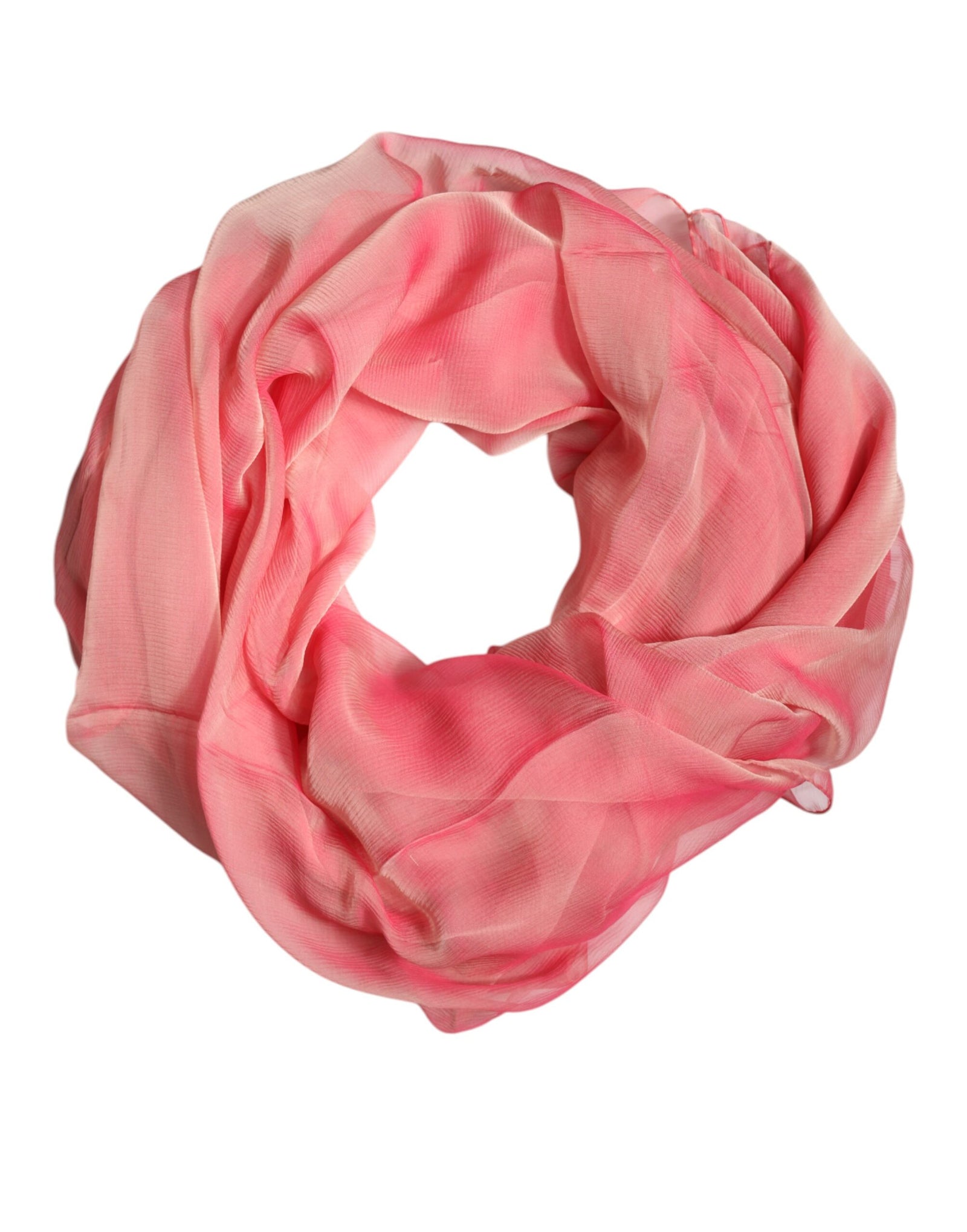 Foulard châle rectangulaire en soie rose Dolce &amp; Gabbana pour femme