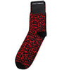 Chaussettes mi-mollet pour homme Dolce & Gabbana à imprimé léopard noir et rouge
