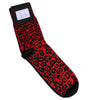 Chaussettes mi-mollet pour homme Dolce & Gabbana à imprimé léopard noir et rouge