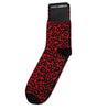 Chaussettes mi-mollet pour homme Dolce & Gabbana à imprimé léopard noir et rouge