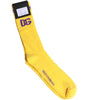 Chaussettes mi-mollet en coton jaune Dolce & Gabbana avec logo DG