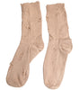 Dolce & Gabbana Beige Solid Stretch Mid Calf Men Socks