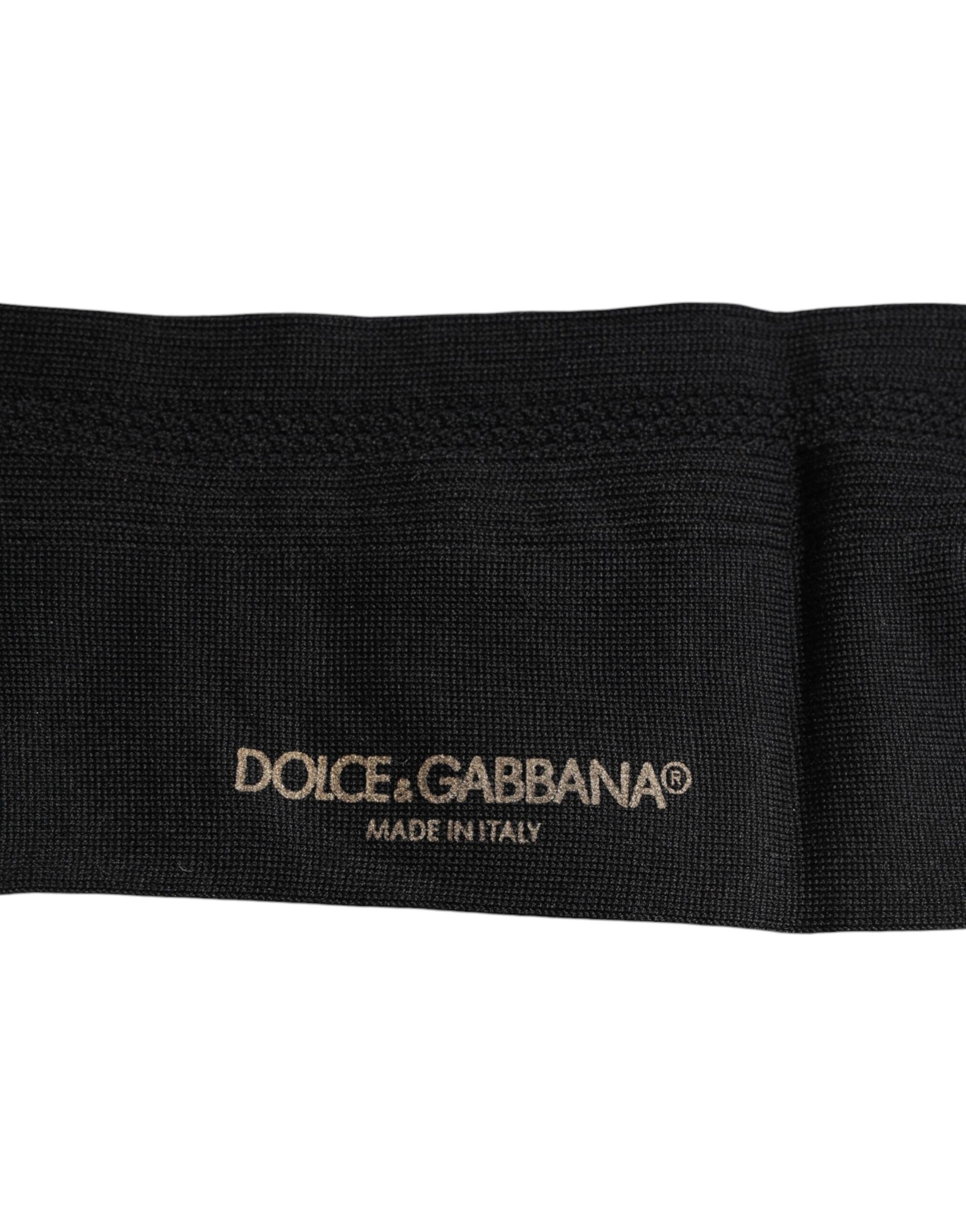 Chaussettes mi-mollet noires extensibles à logo Dolce &amp; Gabbana pour homme