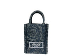 Versace Athena Barocco Mini sac à bandoulière fourre-tout à poignée supérieure Noir