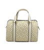 Michael Kors Travel Small Pebbled Leather Duffle Crossbody Handbag Pale Gold Multi