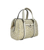 Michael Kors Travel Small Pebbled Leather Duffle Crossbody Handbag Pale Gold Multi