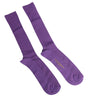 Chaussettes mi-mollet en coton violet avec logo Dolce & Gabbana