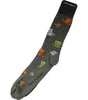 Chaussettes mi-mollet imprimées DG Bear en nylon vert Dolce & Gabbana