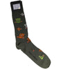 Chaussettes mi-mollet imprimées DG Bear en nylon vert Dolce & Gabbana