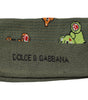 Chaussettes mi-mollet imprimées DG Bear en nylon vert Dolce & Gabbana