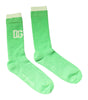 Dolce & Gabbana Green DG Logo Mid Calf Men Nylon Socks