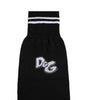 Chaussettes mi-mollet en coton noir à imprimé logo DG Dolce & Gabbana