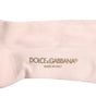Dolce & Gabbana Ivory Cotton Stretch Logo Over Calf Socks