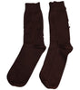 Dolce & Gabbana Brown Solid Cotton Stretch Mid Calf Socks