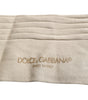 Dolce & Gabbana Beige Cotton Stretch Logo Mid Calf Socks