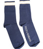 Chaussettes mi-mollet extensibles bleues Dolce & Gabbana avec logo DG imprimé
