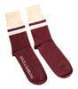 Dolce & Gabbana Burgundy Stretch Logo Print Mid Calf Socks
