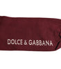 Dolce & Gabbana Burgundy Stretch Logo Print Mid Calf Socks
