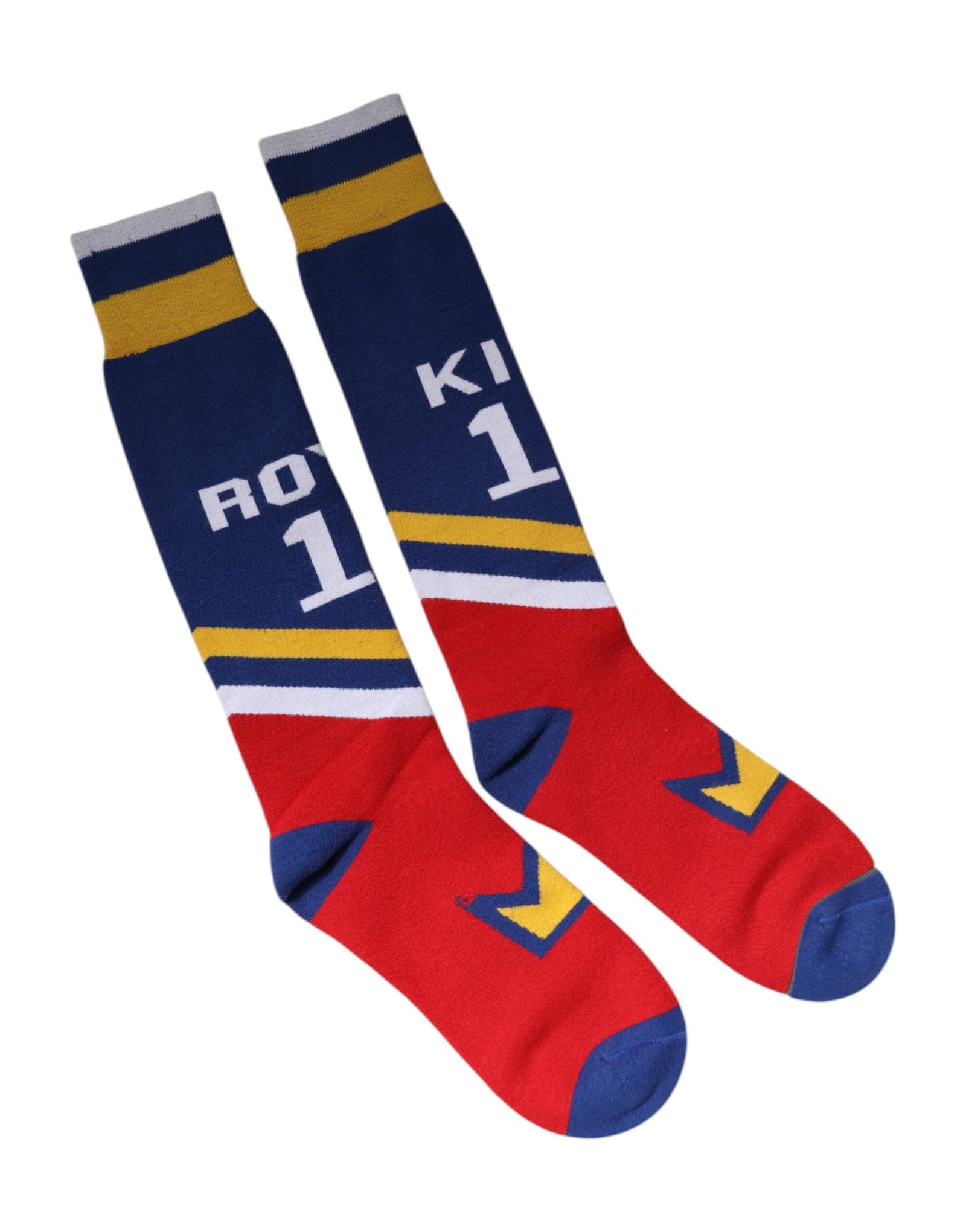 Chaussettes montantes en coton stretch multicolore Dolce & Gabbana