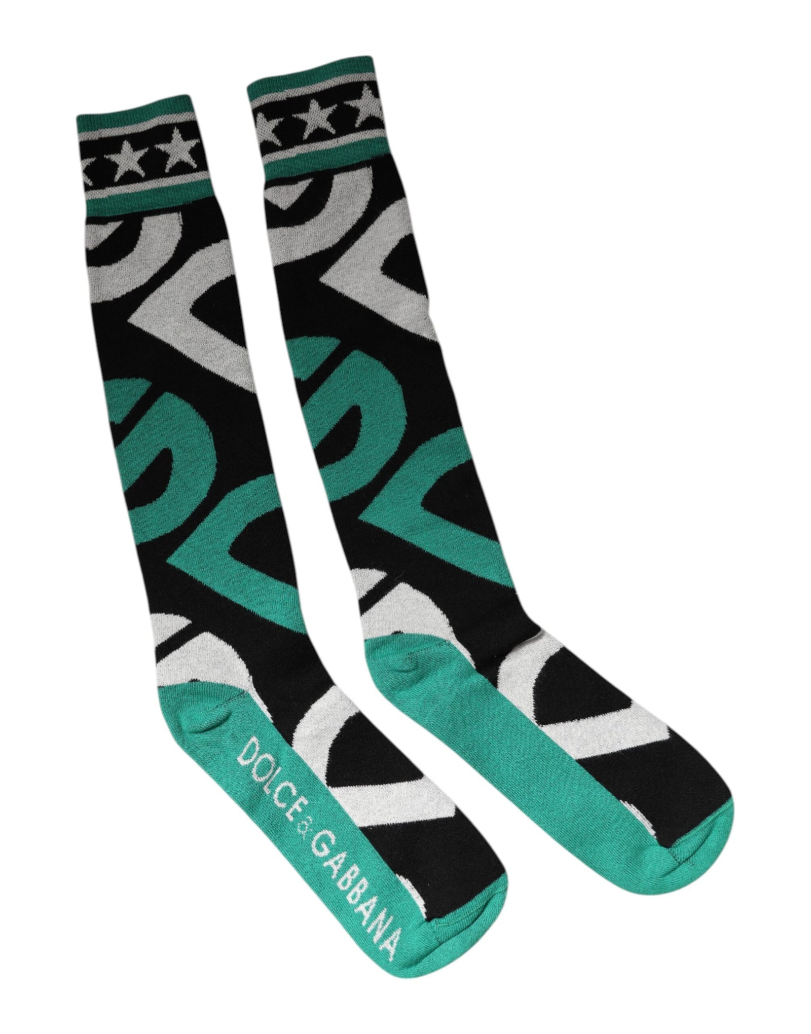 Chaussettes montantes en coton stretch multicolore Dolce & Gabbana