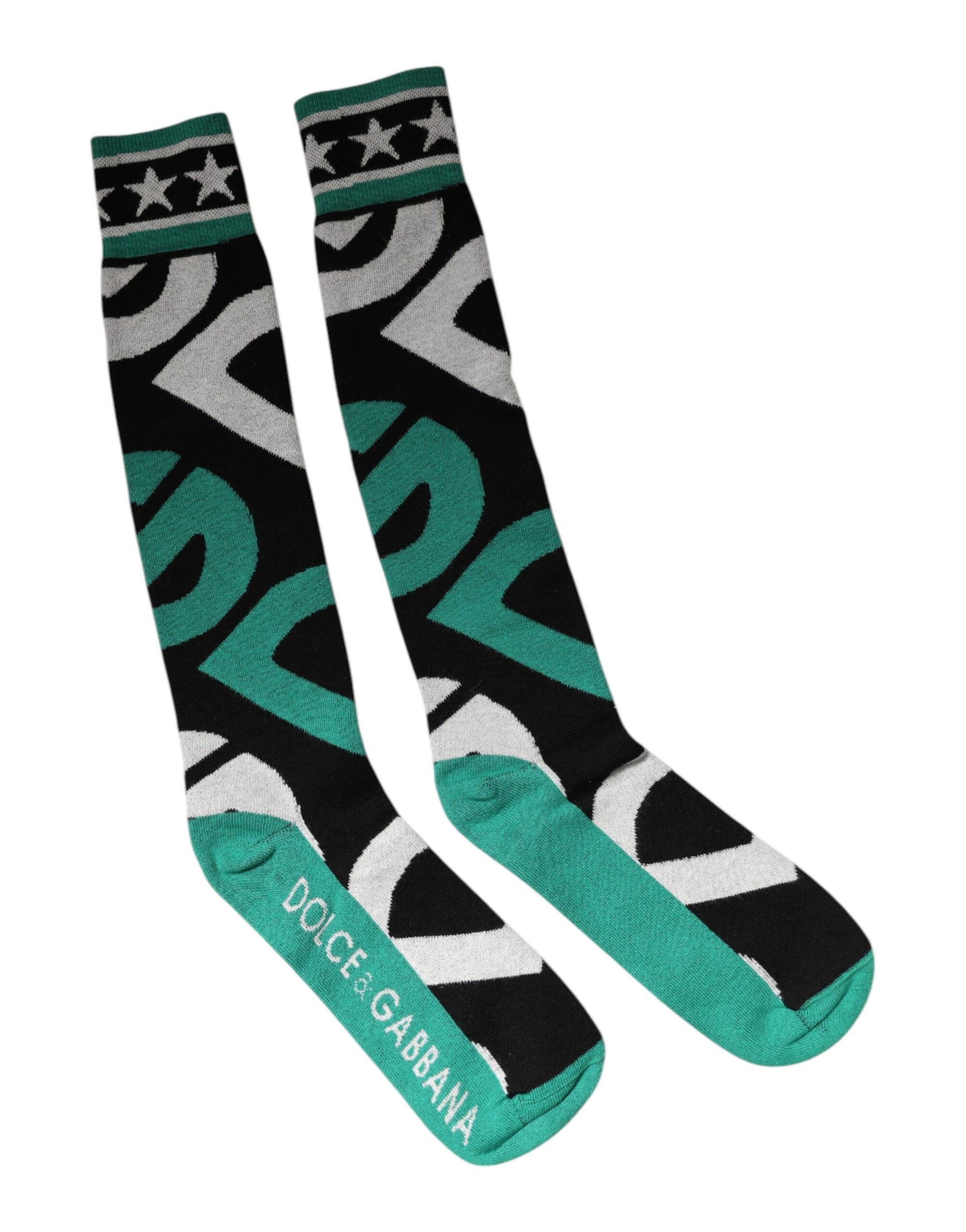 Chaussettes montantes en coton stretch multicolore Dolce & Gabbana