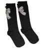 Dolce & Gabbana Black Knit Floral Crystal Embellishment Socks