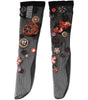 Dolce & Gabbana Black Stretch Carretto Crystal Stockings Socks