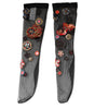 Dolce & Gabbana Black Stretch Carretto Crystal Stockings Socks