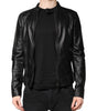 Dolce & Gabbana Black Sheep Leather Biker Full Zip Jacket