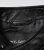 Dolce & Gabbana Black Sheep Leather Biker Full Zip Jacket